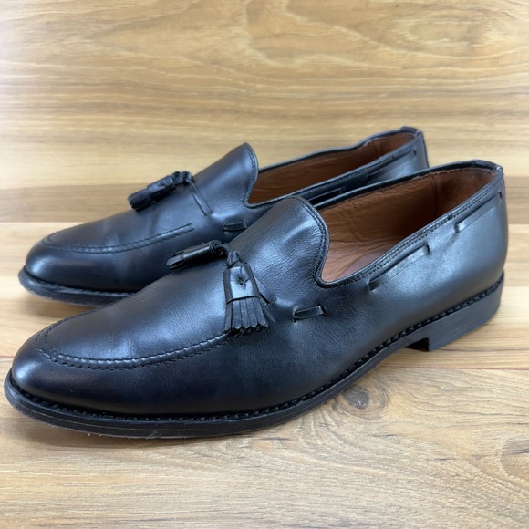 Allen Edmonds Grayson Port Washington Mens 10.5 D Black Leather Tassel Loafers - Picture 1 of 11